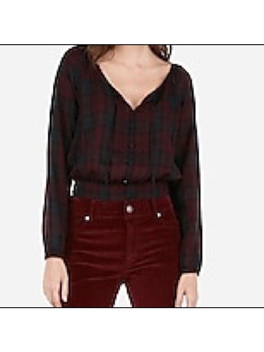 NWT Express Women's Peasant Crop Top Size Large
